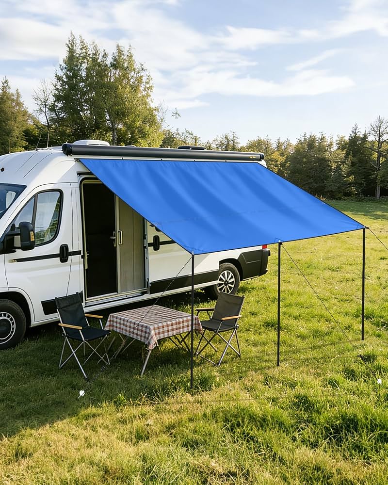 auvent-camping-car-187ujf.jpg SUPAREE Auvent Camping Car Exterieur Auvents Caravane 3m Auvent Latéral Fourgon Protection UV Oxford 210D Imperméable pour RV SUV 3 x 2,4m : Amazon.fr: Auto et Moto – Image 1