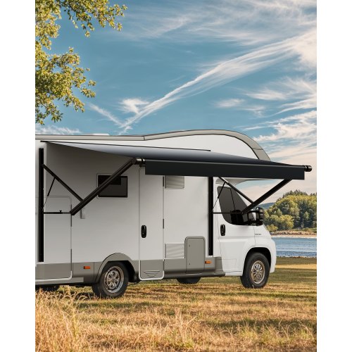auvent-camping-car-584pmk.jpg VEVOR Auvent de Voiture Camping car Caravane Latéral 306,6 cm, Pare soleil Imperméable et Rétractable, en PVC avec Cadre en Alliage d'Aluminium, ... – Image 1
