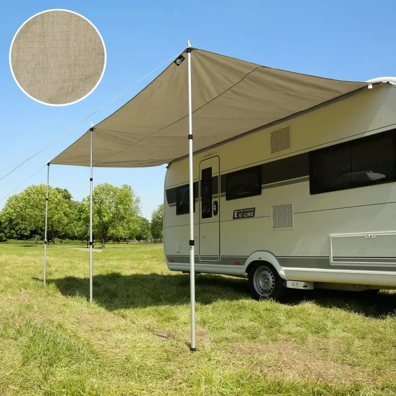 auvent-caravane-398zlf.webp your GEAR Caravan Cotton Tarp TC 450 x 240 Auvent de caravane avec mâts, auvent de soleil en coton – Image 1