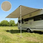 your GEAR Caravan Cotton Tarp TC 450 x 240 Auvent de caravane avec mâts, auvent de soleil en coton