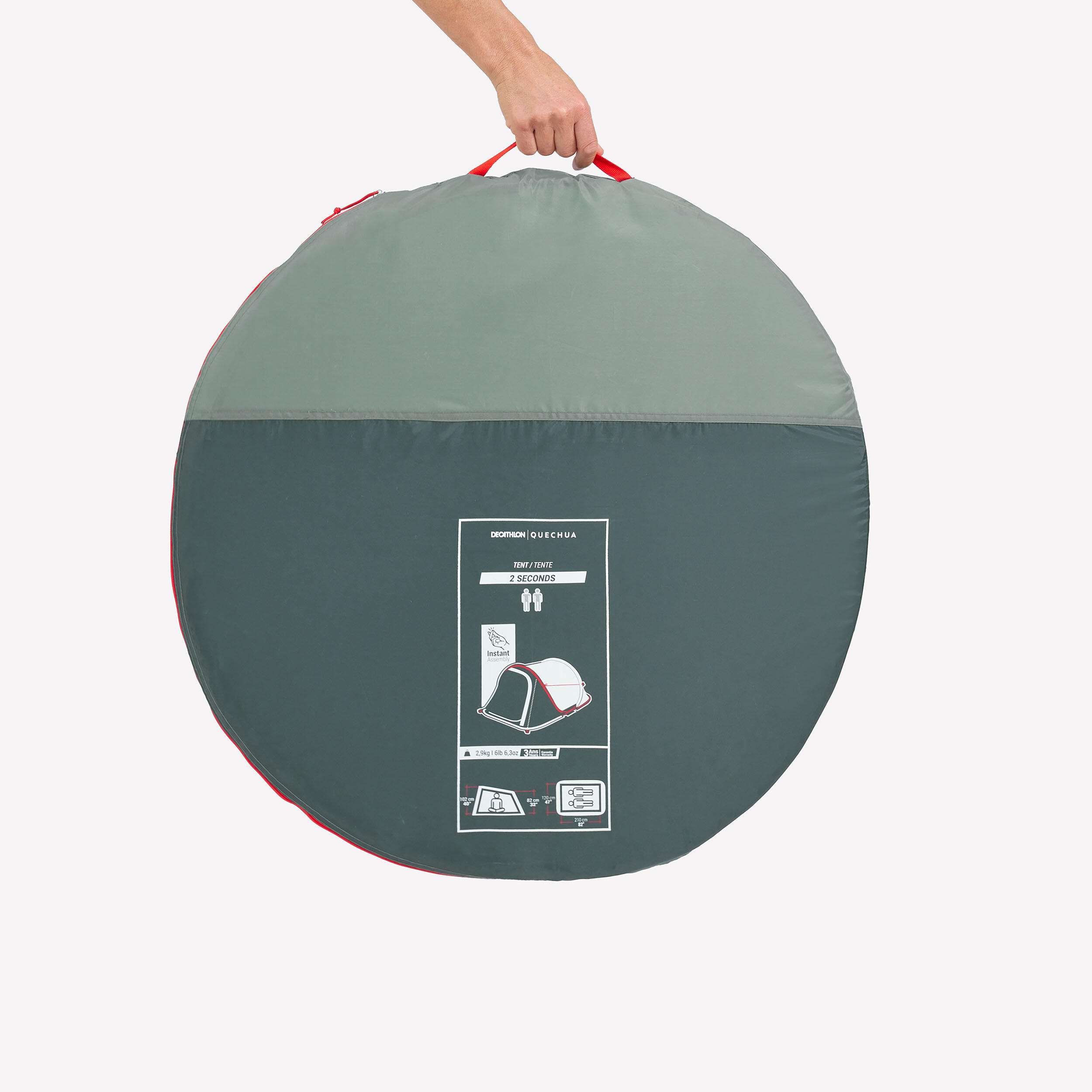 decathlon-tente-2-secondes-875yin.jpg Seconde vie Tente de camping instantanée 2 places, 2 Seconds vert | Decathlon – Image 1
