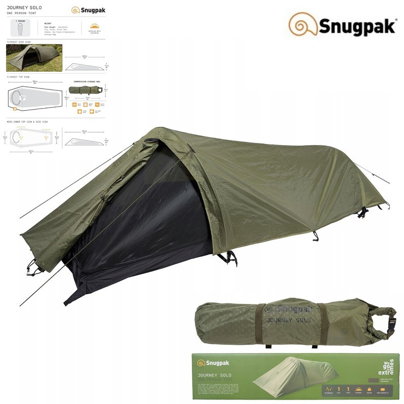 tente-1-place-170cmt.jpg Tente 1 place Snugpak Journey Solo Couleur Vert Militaire – Image 1