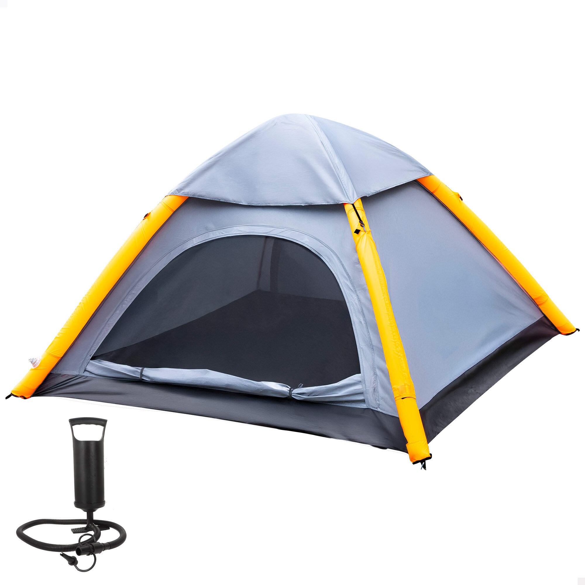 tente-2-personnes-471ayw.jpg Tente gonflable 2 personnes UV50, 210x210x135 cm, grise. – Image 1