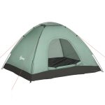 Outsunny Tente de camping 2 personnes camouflage tente dôme légère ventilée facile à monter avec portes zippées | Aosom France