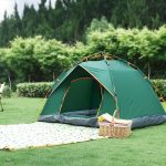 Tente de camping 2 places 200 x 150 x 125 cm, ouverture et fermeture automatiques rapides, protection UV, avec sac de rangement