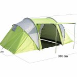 Tente tunnel pour 4 personnes avec 2 cabines et coutures étanches