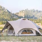Tente hexagonale pour 6 personnes, tente dôme de festival, tente de camping familiale pour 6 personnes