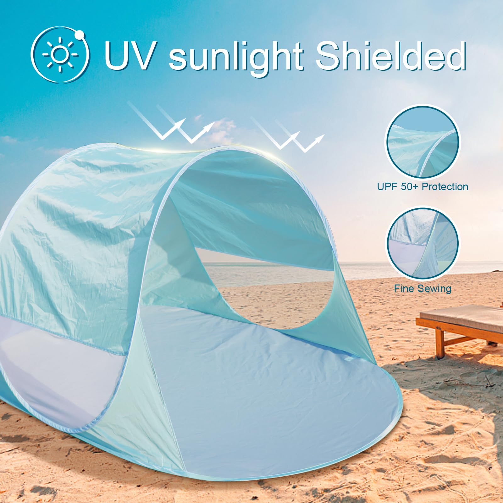 tente-action-748ywj.jpg Action Air Tente de plage pop up portable, abri solaire, vert (2823C) : Amazon.fr: Jardin – Image 1