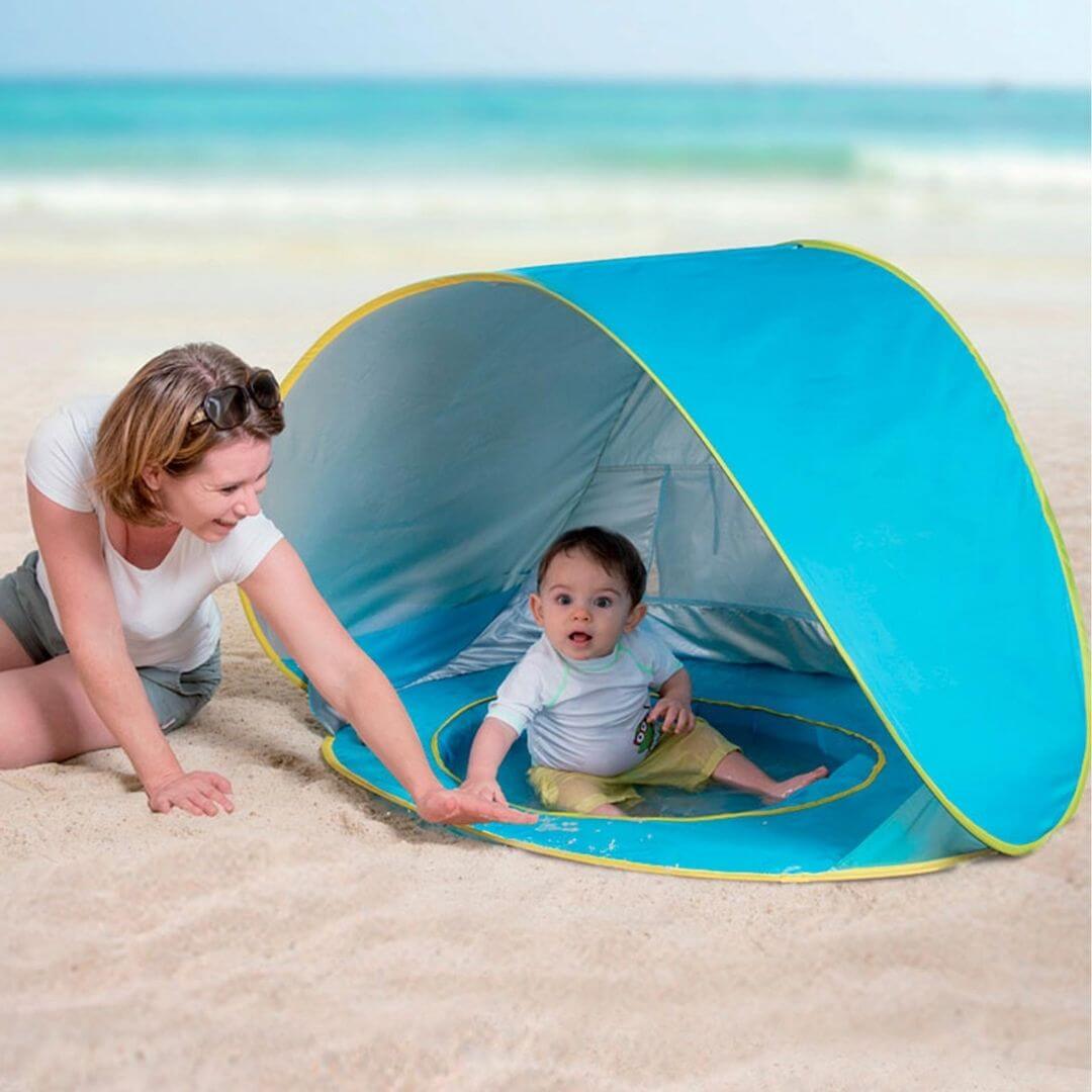 tente-bebe-plage-348bos.jpg Tente de Plage | BabyBeach™ – Les Aventures de Bébé – Image 1