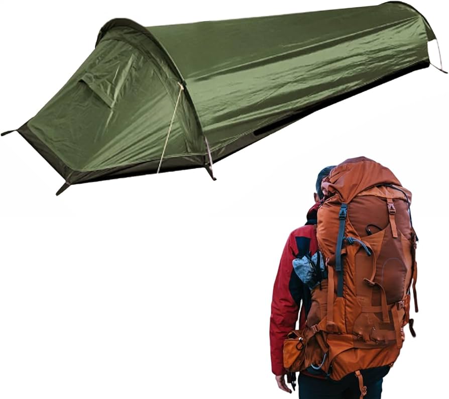 tente-bivouac-077sqm.jpg BAOK Bivouac Tente de bivouac étanche Tente de trekking plus grand sac de couchage léger pour 1 personne Installation rapide et facile : Amazon.com.be: Sports et Loisirs – Image 1