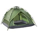 Tente de camping pop up 2 3 p 210x210x140cm Vert Tente