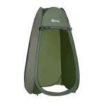 Outsunny Tente de douche pliable pop up automatique instantanée cabinet de changement camping polyester vert | Aosom France