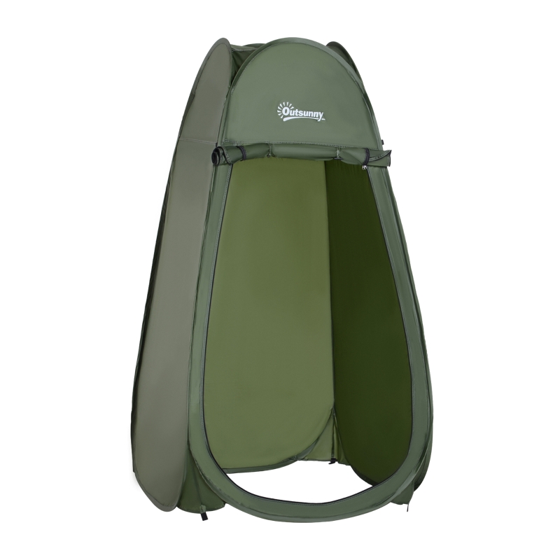tente-de-douche-024dcp.jpg Outsunny Tente de douche pliable pop up automatique instantanée cabinet de changement camping polyester vert | Aosom France – Image 1