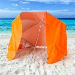 Parasol de plage pliable en aluminium avec tente 160 cm Acqua Jardiland