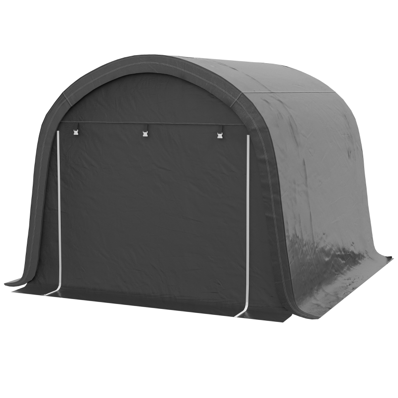 tente-de-stockage-068guv.jpg Outsunny Tente de stockage pour le jardin, cadre en acier robuste, grandes portes, 3x3m, Gris | Aosom France – Image 1