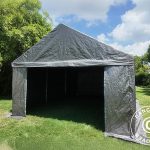 Tente de stockage Basic, 3x4m, PE 800, Gris