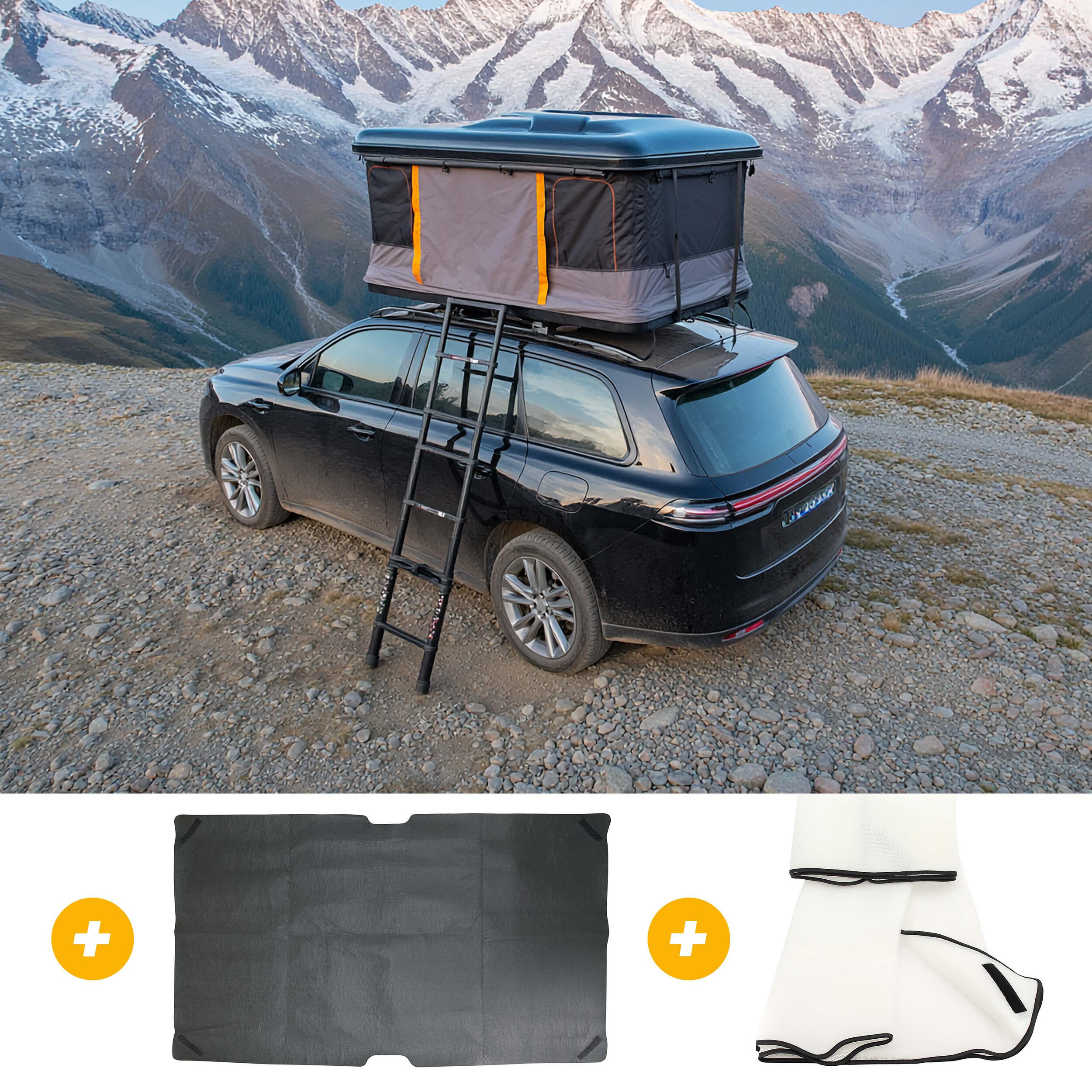 tente-de-toit-990qnd.jpg Tente de toit rigide Sunshine + Tapis anti condensation + Tapis anti moisissures Pack Sunshine avec tente de toit rigide SOPLAIR, tapis anti condensation et anti moisissures. Une solution premium pour voyager au sec et profiter – Image 1