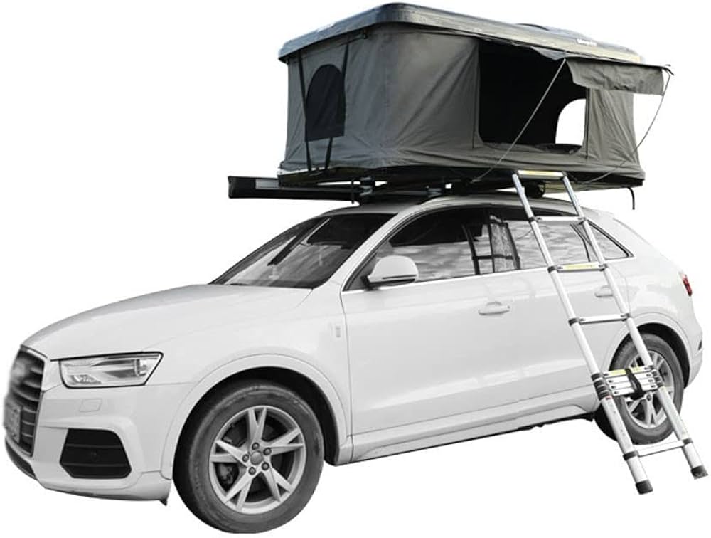 tente-de-toit-de-voiture-697sow.jpg DOOKAA Tente de Toit de Voiture Tente de Toit Voiture Camping Tente de Toit de Voiture Classique pour 2 Personnes Hard Top Tent Fits Any Car Camping Randonnée Pêche : Amazon.fr: Auto – Image 1
