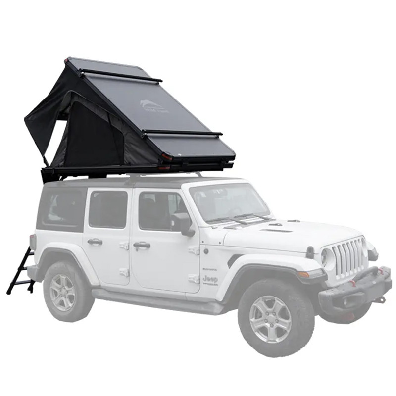 tente-de-toit-voiture-158rhd.jpg Tente de toit rigide Bush Cruiser 140 Pro à coque aluminium ultra fine et compacte. Aérodynamique et très facile à installer, ou – Image 1