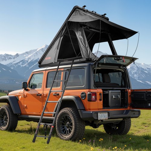 tente-de-toit-voiture-602bhw.jpg VEVOR Tente de Toit pour Voiture, Tente de Toit à Coque Rigide pour 2 3 Personnes, pour Camping Caravane SUV, en Aluminium, Étanche et Coupe vent, ... – Image 1