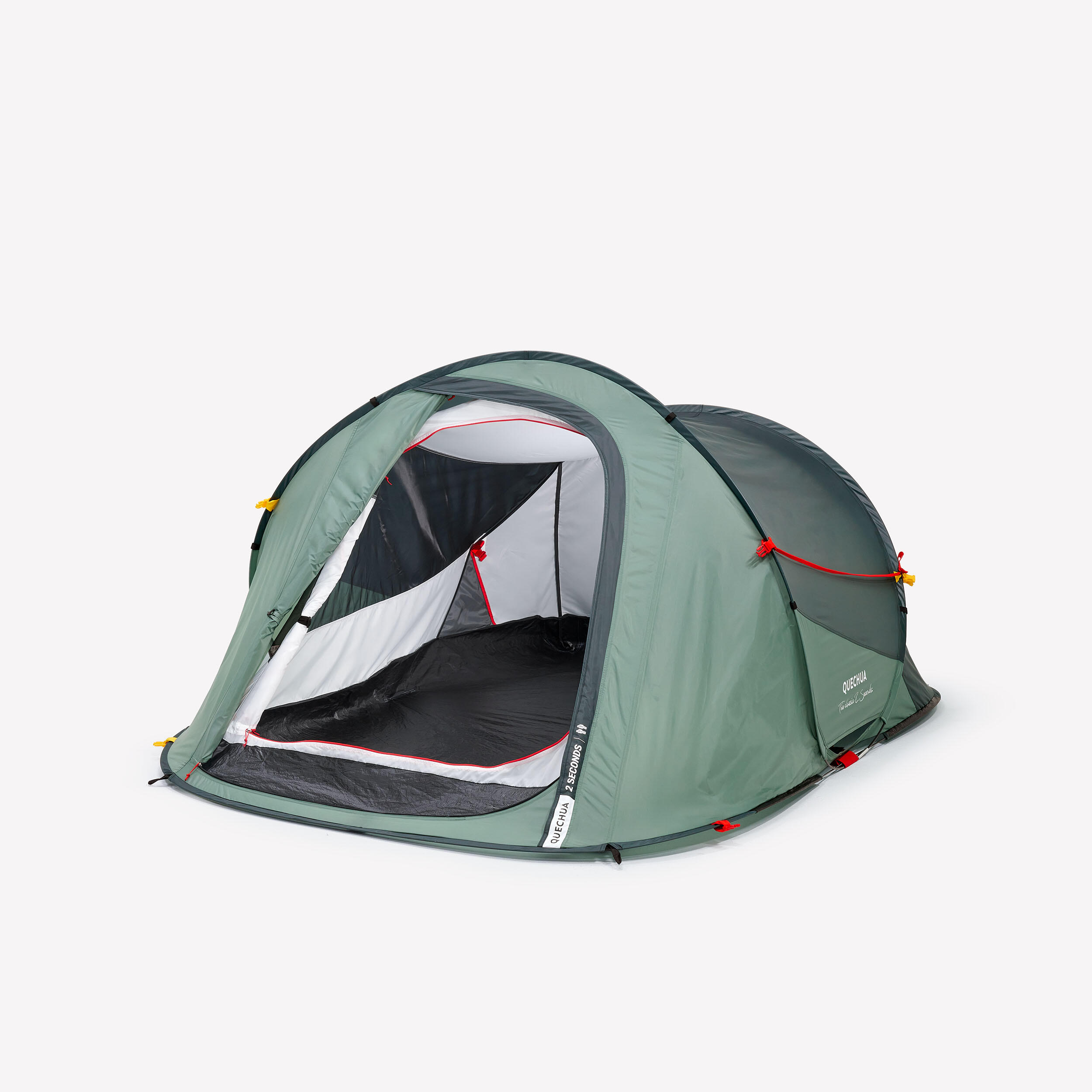 tente-decathlon-2-secondes-516aog.jpg Tente de camping instantanée 2 places, 2 Seconds vert – Image 1