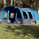 Tente familiale tunnel 8 personnes bleu imperméable vidaXL