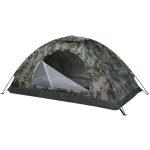 Tente militaire camouflage 1 personne en polyester imperméable