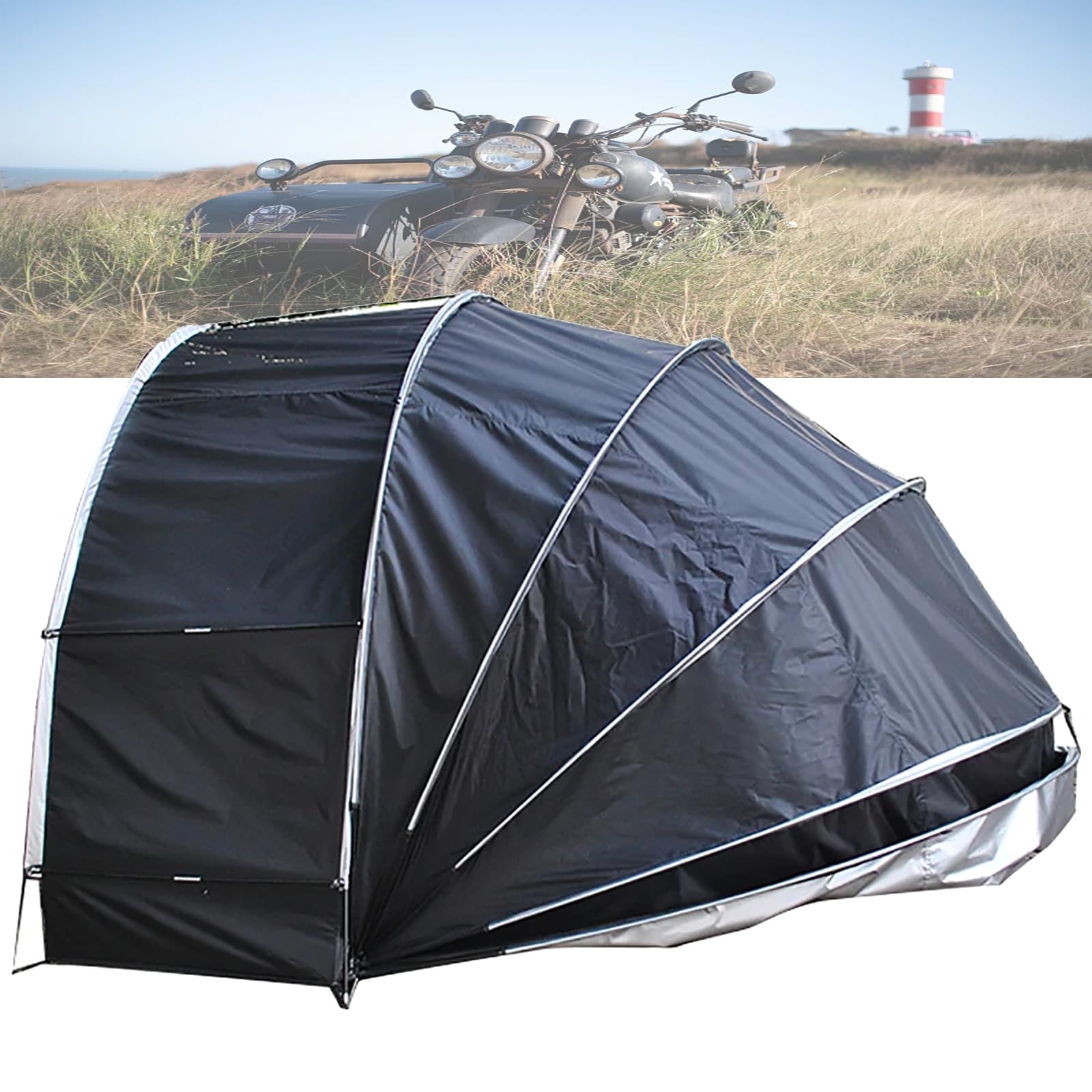 tente-moto-034ima.jpg Tente de hangar de moto suspendue, abris Speedway, garage de tente de garage de hangar de moto pour tente de stockage de moto, couverture de tente de ... – Image 1