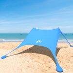 Night Cat Lycra Abris de Plage: Protection UV UPF50+ | Anti Vent avec Sacs de Sable avec Sac de Sable Ancres Plage Pique Nique Pêche Camping : ...