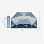 Tente de plage compacte 3 places UPF 50+ diamètre 180cm Iwiko gris beige | Decathlon