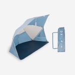 Tente de plage compacte 3 places UPF 50+ diamètre 180cm Iwiko gris beige | Decathlon