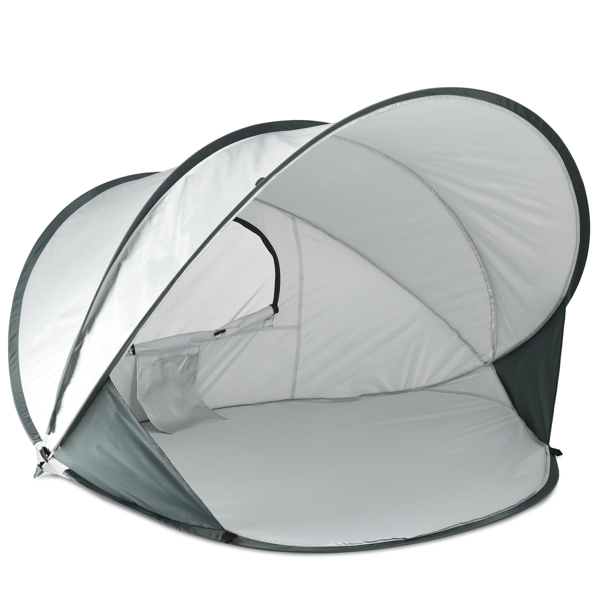 tente-plage-decathlon-756uzd.jpg Tente de plage Pop Up XXL de Luxe Légère Protection UV 50+ Argent – Image 1