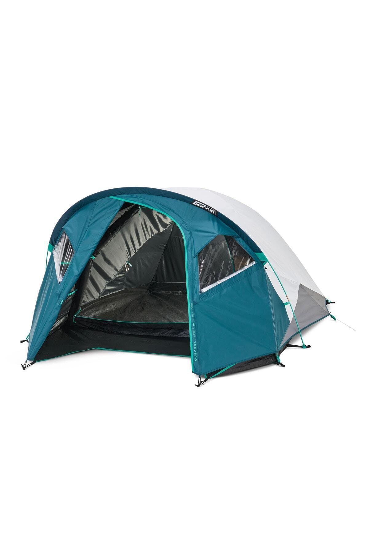 tente-quechua-3-places-245puo.jpg Quechua Tente de Camping MH100 XL 3 Places Fresh & Black : Amazon.fr: Sports et Loisirs – Image 1