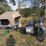 Remorque tente de toit ou caravane pliante tractée par des sidecars ASSOCIATION URAL FRANCE
