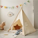 Tente de jeu tipi beige 100% coton ✔️ Petite Amélie