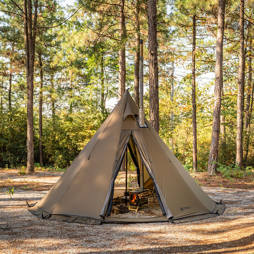 tente-tipi-331bzo.jpg Circle 2 Tente Chaude de Camping | POMOLY Circle 2 Tente Cloche avec Sortie de Poêle – Image 1