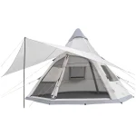 Skandika Aufblasbares Zelt Tipi Hetta 460 cm Air Protect | beige grau