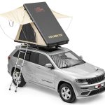 Dragon Winch Tente de Toit pour Voiture 2 Personnes Toit Rigide en Aluminium avec Matelas, échelle télescopique, Poches pour Accessoires, ...