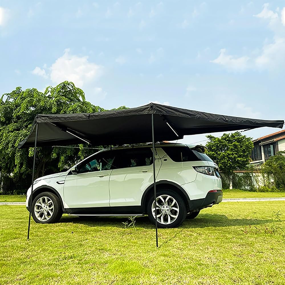 tente-voiture-046jbw.jpg JCSRYD Auvent pour Van Tente Côté Voiture Secteur 180 °, Auvent Latéral de Voiture Extractible pour Galerie de Toit de 200 cm, Auvent de Voiture Rétractable, pour SUV/Camion/Van : Amazon.fr: Sports et – Image 1