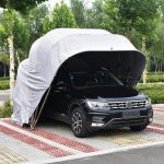 XNYXLPP Auvent d'abri de Voiture Robuste, abri de Voiture de Garage Semi Automatique, Tente de fête de Garage Portable, Tente en Acier Inoxydable, bâche de Portes Toutes Saisons : Amazon.fr: Jardin
