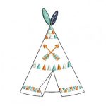 Motif de broderie machine tipi indien