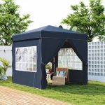 Tonnelle Pliante Pop up Toile Oxford Jardin Camping Imperméable UV50+ 2,5x2,5m Bleu ComfortXL Outdoor Living Jardiland