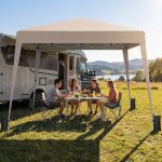 COSTWAY Tonnelle Pliante 3 x 3 m, Pop up, Tente de Jardin Exterieur Imperméable avec Sac de Transport, Piquets, Pergola Jardin Exterieur pour Camping, ...